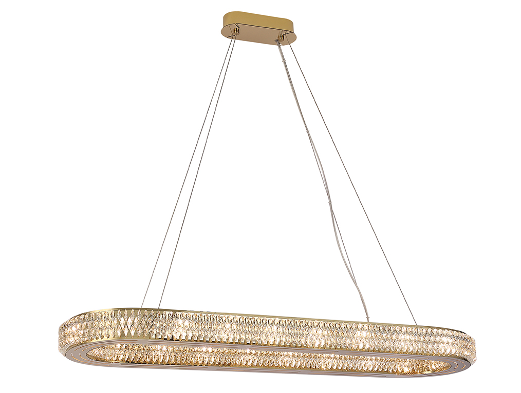 Подвесная люстра Newport MELODY 8560/100 C oval gold polished_NP