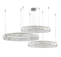 Подвесная люстра Newport Горизонтальная композиция 8240 из трех колец хром №12_NP