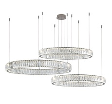 Подвесная люстра Newport Горизонтальная композиция 8240 из трех колец хром №12_NP