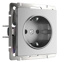 Розетка с заземлением и шторками Werkel a063613_WR