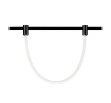 Трековый светильник модульный LED гибкий ART-APRIORI-TUBE-ELASTIC-R38-L3000-25W Warm3000 (BK, 360 deg, 48V) ( Arlight 049275_ARL