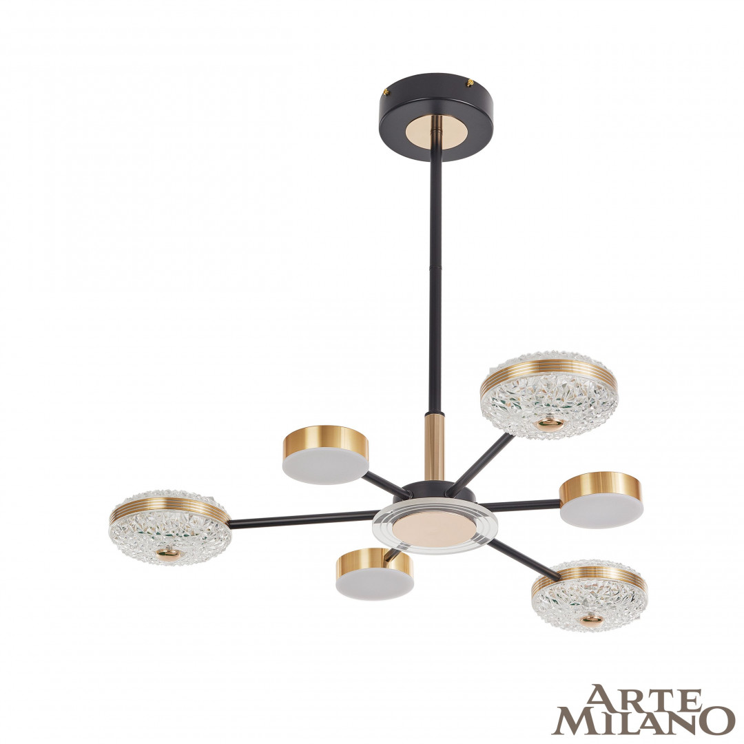 

Потолочная люстра Arte Milano Ferrara 272069/6 BK/GD, 272069/6 BK/GD
