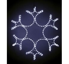 Светодиодная Снежинка 0,55м Белая, Дюралайт на Металлическом Каркасе, IP54 LC-13035