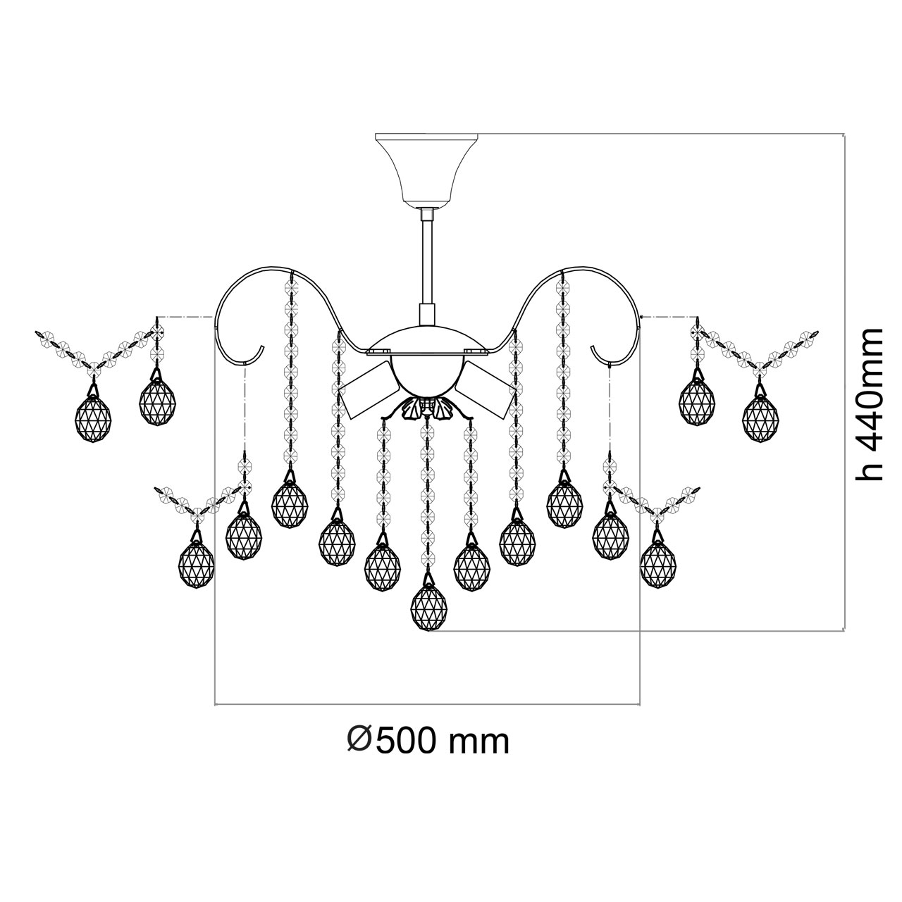 Хрустальная люстра MW-Light 232016306_MW