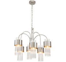 Подвесная люстра E14*40W Satin nickel Escada 656/6PL_ESC