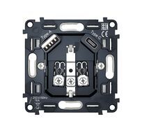 Розетка 2USB A+C 20W быстрая зарядка с заземлением на винтовых зажимах 16A 250V Ambrella Volt QUANT VM160_AMB