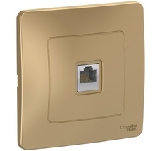 Розетка встраиваемая Ethernet RJ-45 (титан) Systeme Electric BLNIS045004