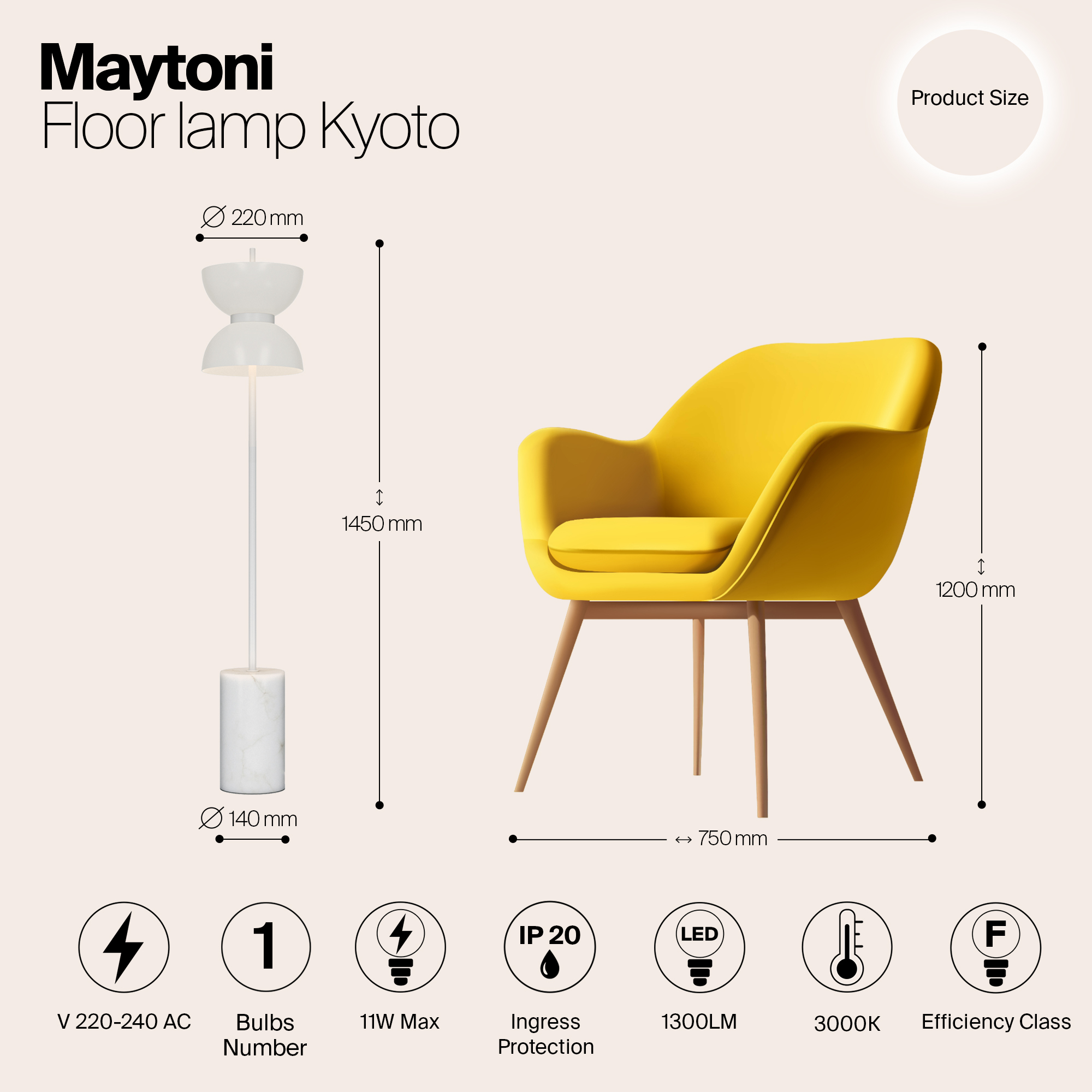 Торшер Maytoni Kyoto MOD178FL-L11W3K_MY