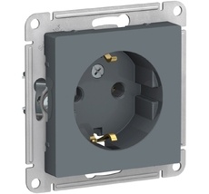 Розетка встраиваемая с заземлением (грифель) Systeme Electric ATN000743