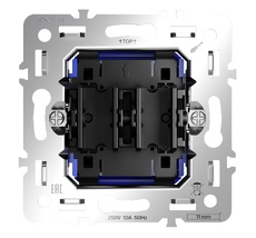Механизм выключателя с самовозвратом двухклавишного 10А S70 VLS0206M