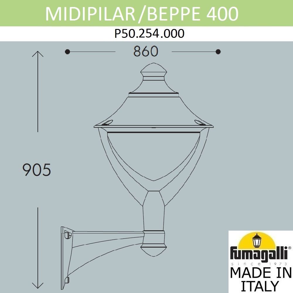 Уличный настенный светильник BEPPE P50.254.000.AXH27