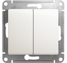 Выключатель встраиваемый двухклавишный (перламутровый) Systeme Electric GSL000651