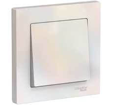 Выключатель встраиваемый одноклавишный (жемчужный) Systeme Electric ATN000412