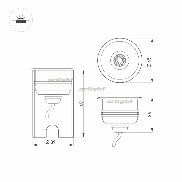 Подводный светодиодный светильник Arlight 028056_ARL