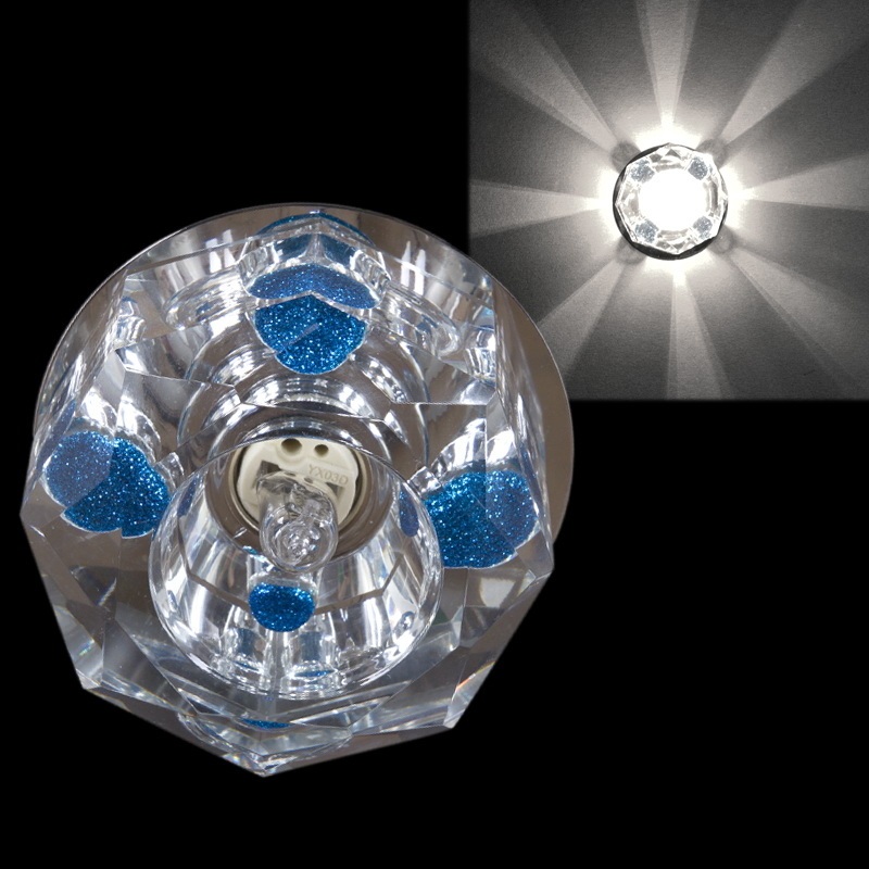 Точечный светильник круглый Sneha 7091/H G9 CR+BL_SN