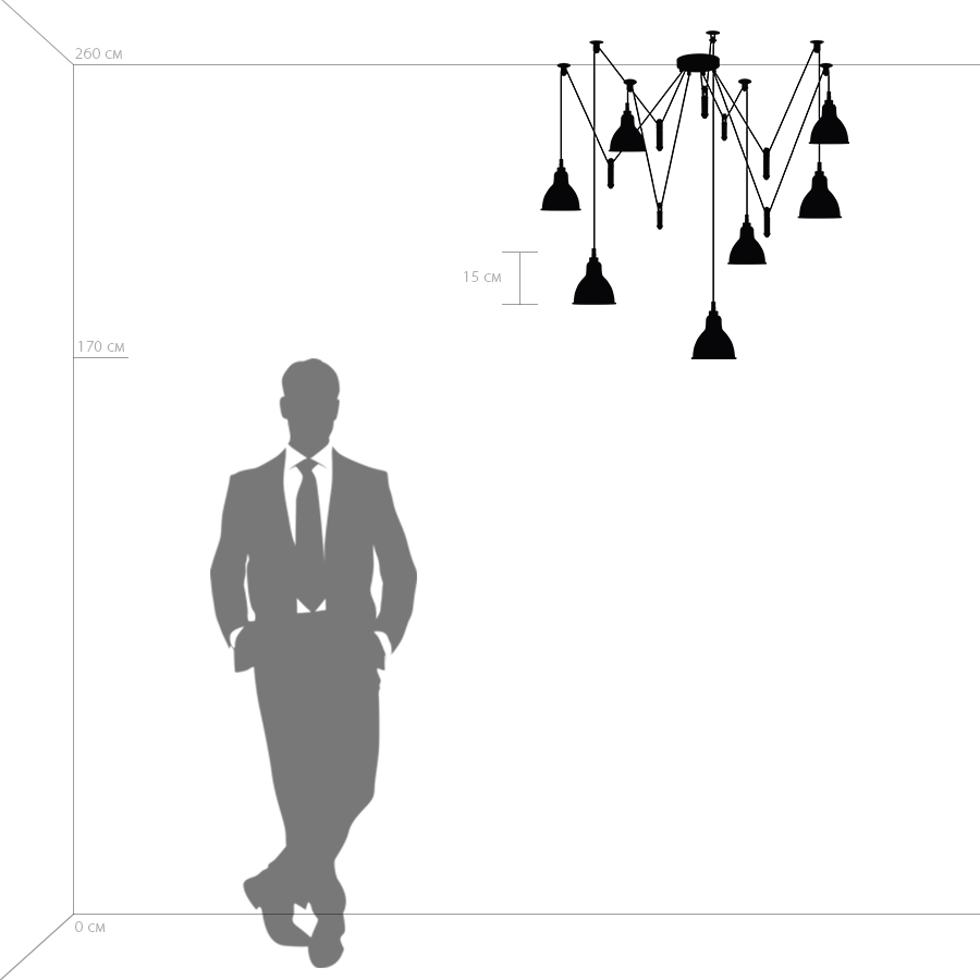 Подвесная люстра LightStar ACROBATA 761076_LS