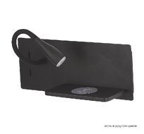 Настенный светильник Crystallux CLT 217W Qi+USB BL_CR