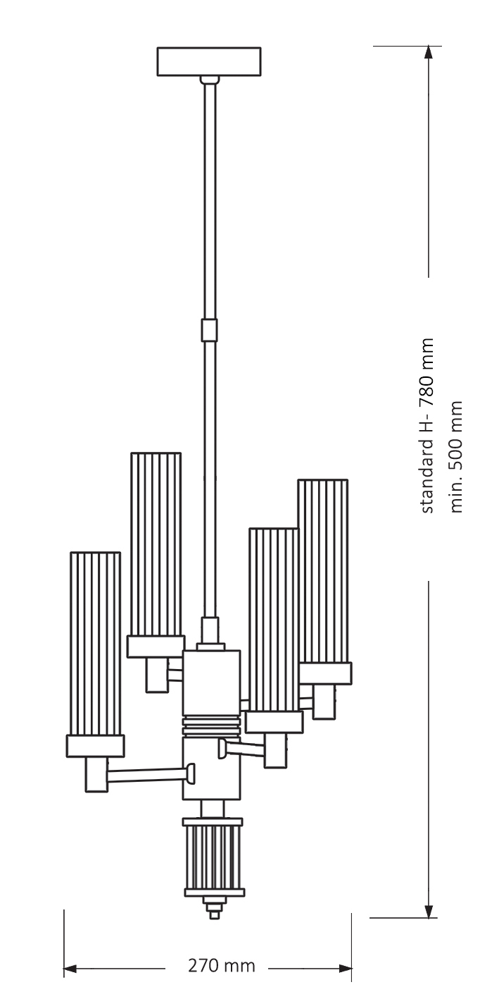 Подвесная люстра на штанге KUTEK MOOD Seti SET-ZW-4(N)