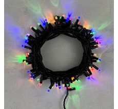 Гирлянда Нить с Колпачком 10м Разноцветная 220В, 100 LED, Провод Черный ПВХ, IP65 LTC PST100CAP-11-2M PST100CAP-11-2M