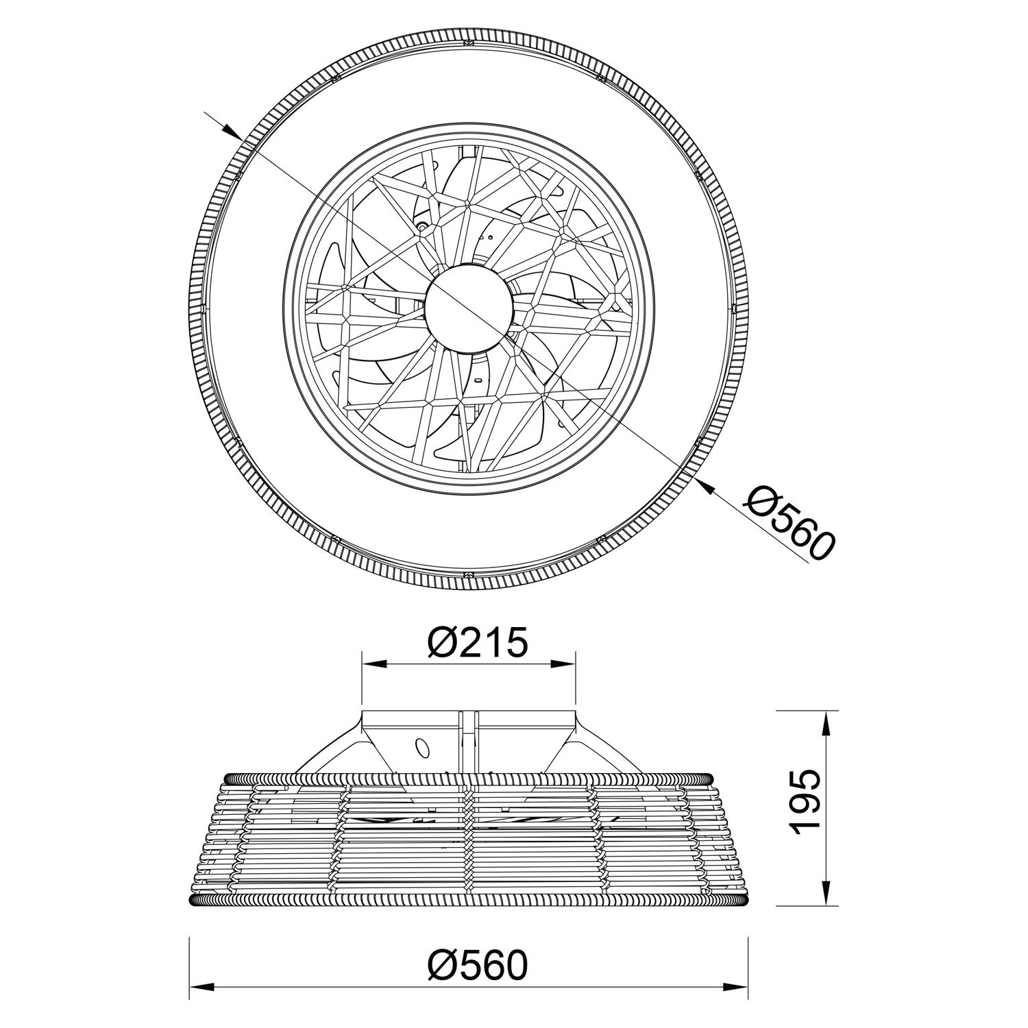 Люстра-вентилятор Mantra INDONESIA 8225_MN