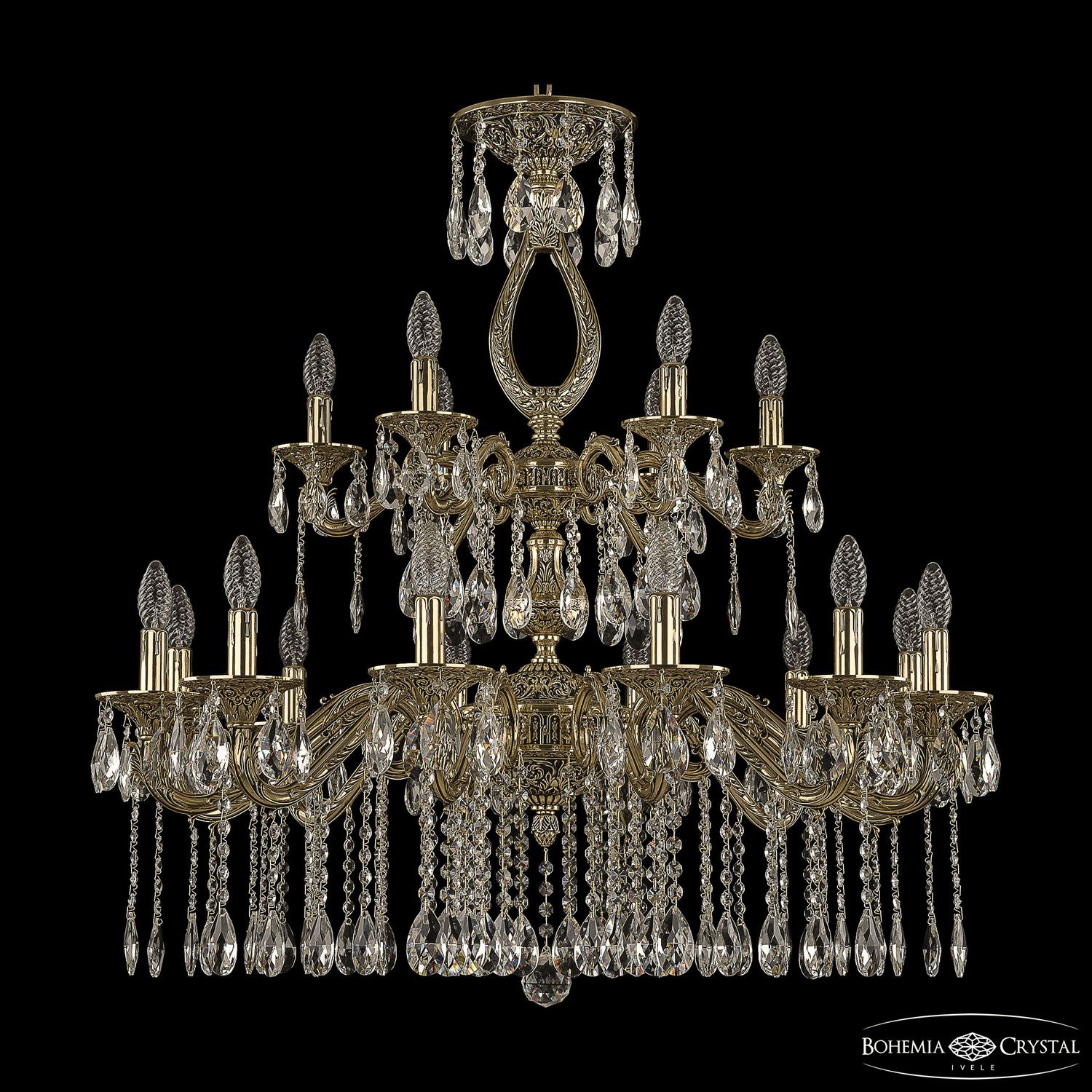 

Хрустальная люстра Bohemia Ivele Crystal Florence 71302/12+6/300/2d A GB, 71302/12+6/300/2d A GB