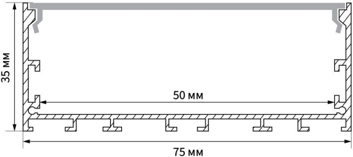 Профиль для светодиодной ленты Линии света 10375 Feron 10375_FR