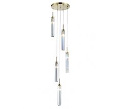 Подвесной светильник Newport Горизонтальная композиция 4520 из пяти подвесных светильников золото №135_NP