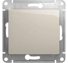 Выключатель встраиваемый одноклавишный с подсветкой (молочный) Systeme Electric GSL000961