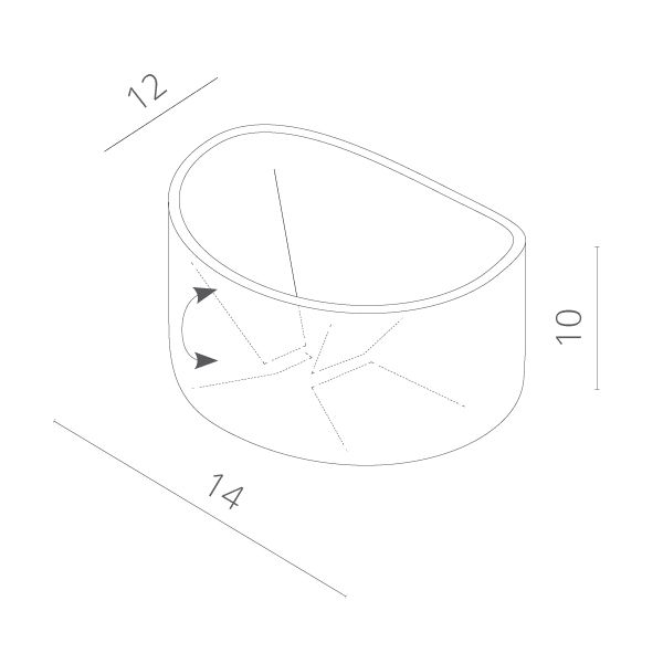 Бра RULLO A1415AL-1WH