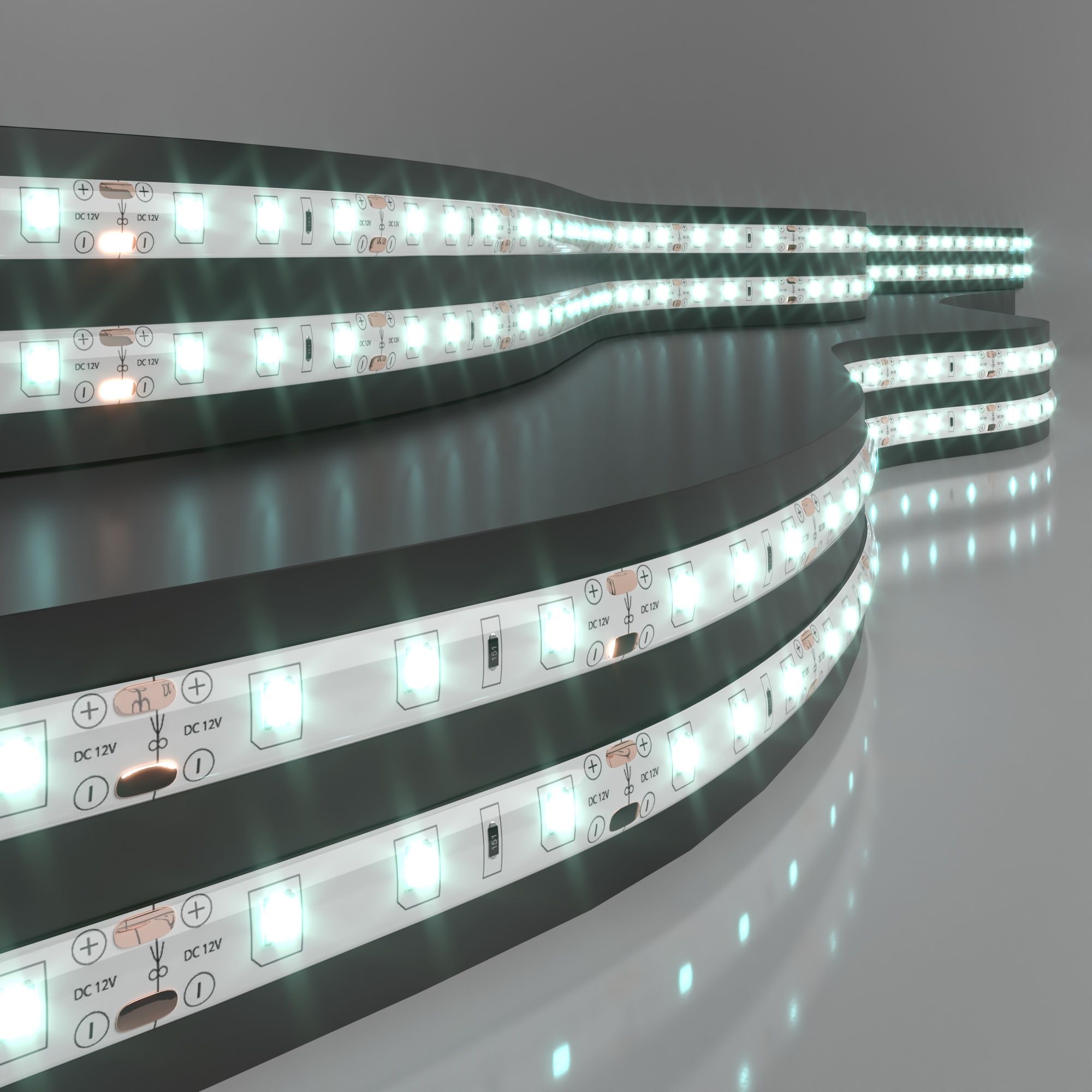 Лента светодиодная 12V 4,8W 60Led 2835 IP65 холодный белый, 5м a040996_ES