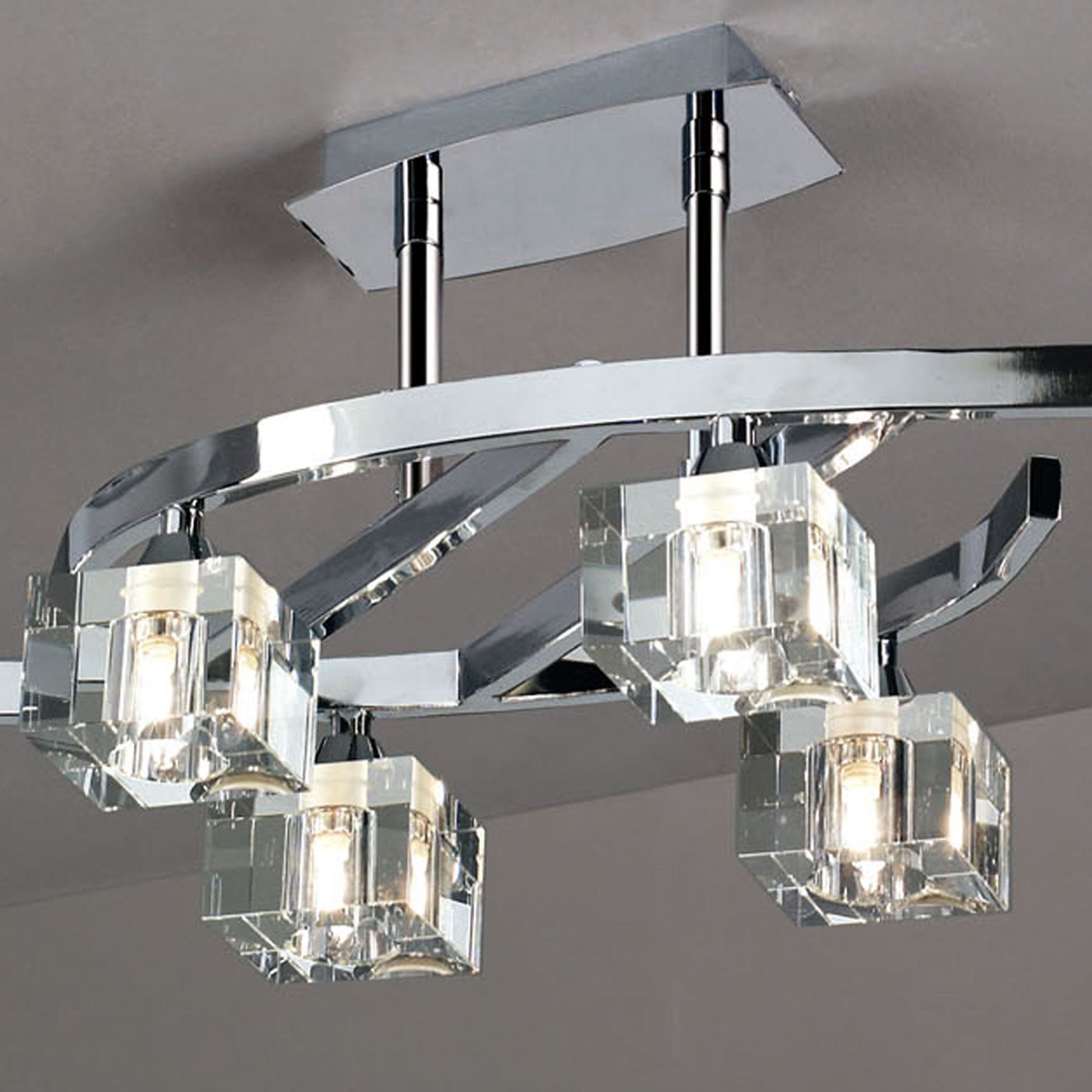 Потолочная люстра Mantra Cuadrax Chrome 0961_MN