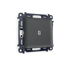 Выключатель одноклавишный проходной с подсветкой 5600K Ambrella Volt ALFA мягкое касание QUANT MA902035_AMB