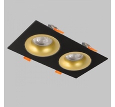 Светильник встраиваемый поворотный GU10 2*50W Черный/Матовое Золото IL.0029.0010-2-BMG Imex IL.0029.0010-2-BMG_IM