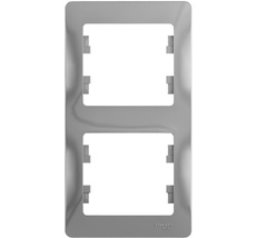 Рамка на 2 поста (алюминий) Systeme Electric GSL000306