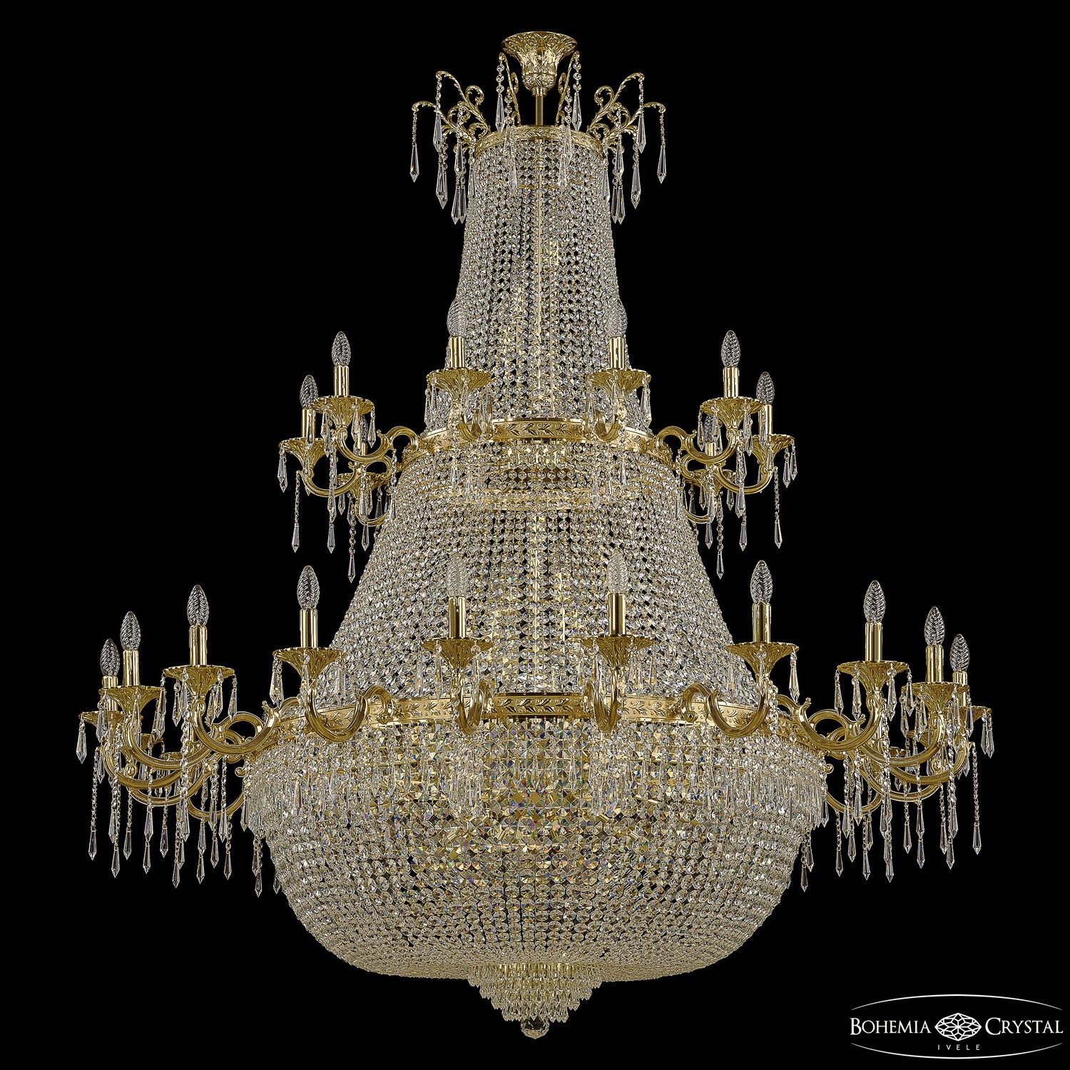 Хрустальная люстра Bohemia Ivele Crystal 2227H201/20+10/162IV/2D/Y1 G_BI