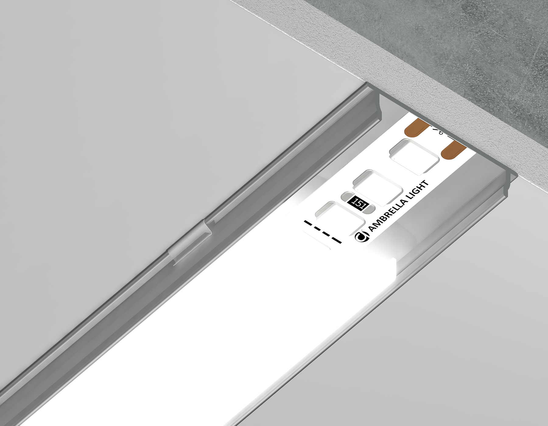 Алюминиевый профиль накладной гибкий для ленты до 15мм Ambrella Light ILLUMINATION GP1600AL_AMB