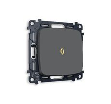 Выключатель одноклавишный с подсветкой Ambrella Volt OMEGA мягкое касание QUANT MO902010_AMB