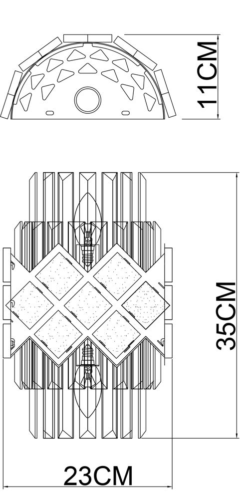 Настенный светильник ArteLamp AMELIA A1039AP-2BK