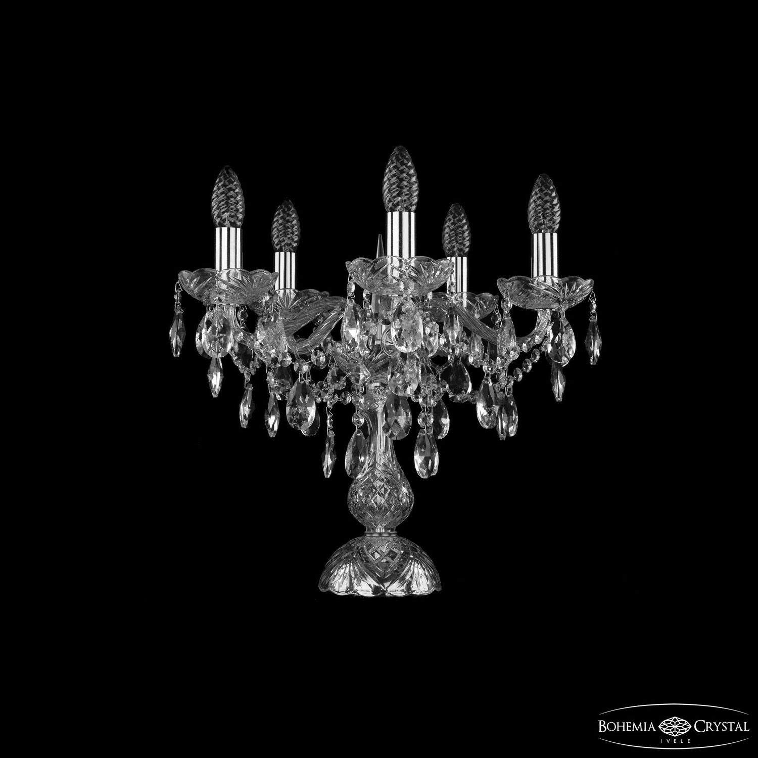 Настольная лампа Bohemia Ivele Crystal 1415L/5/141-39 Ni_BI