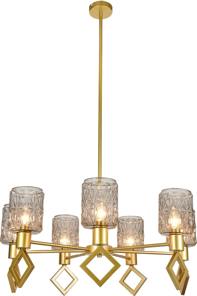 Потолочная люстра на штанге (13025/7R Gold) Indigo V000470