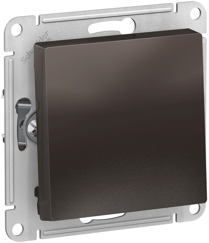 Выключатель встраиваемый с самовозвратом одноклавишный (мокко) Systeme Electric ATN000615