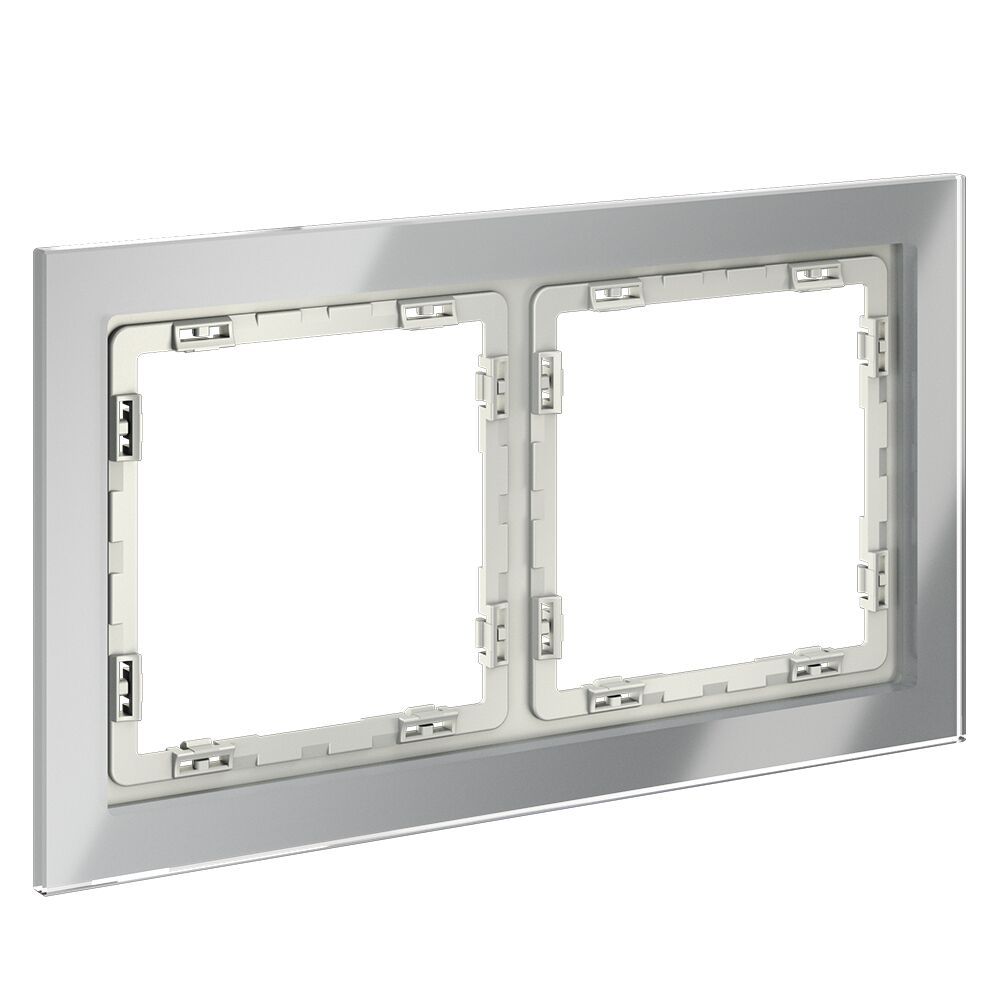 Рамка стеклянная VOLTUM S70 на 2 поста VLS110205