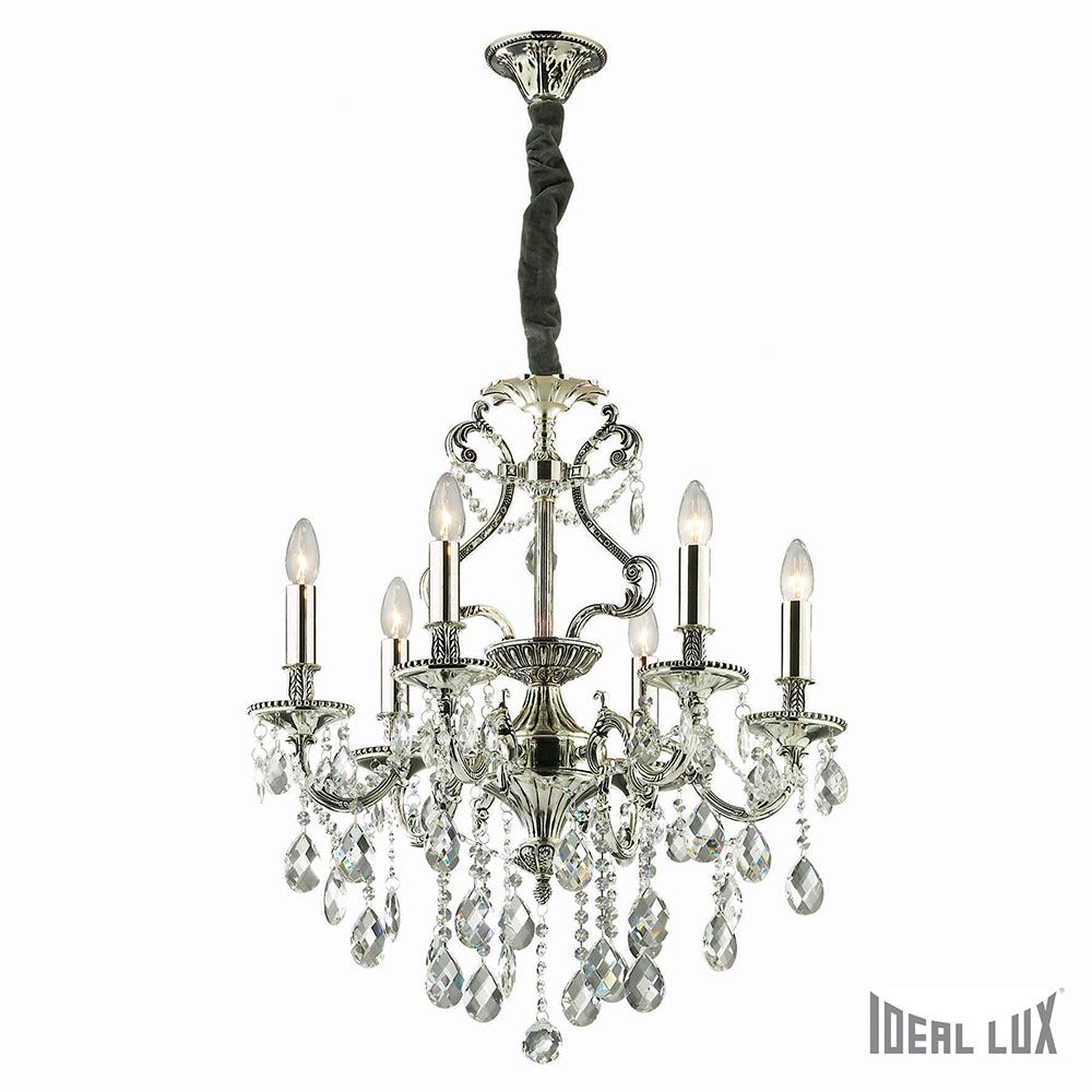 Хрустальная люстра Ideallux GIOCONDA SP6 ARGENTO_IL