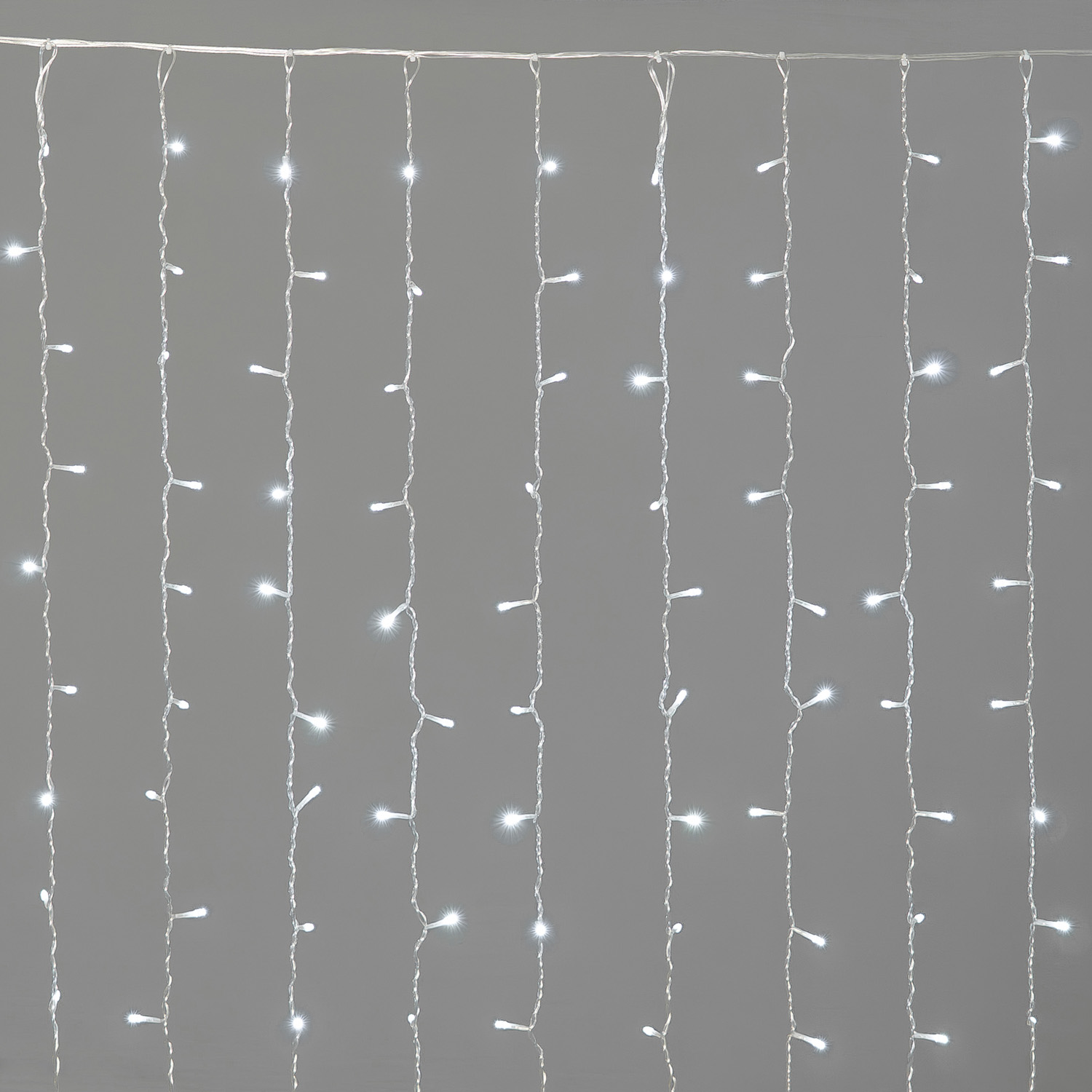 Гирлянда Занавес Облегченный 2 x 1 м Белый 220В, 200 LED, Провод Прозрачный ПВХ, IP54 LTC PCL200NOT-10-2W