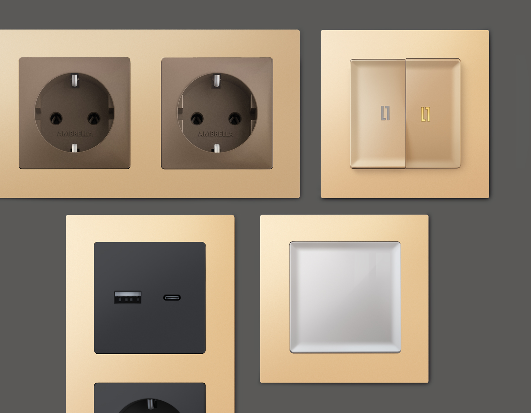 Рамка Ambrella Volt ALFA Techno AF220601_AMB