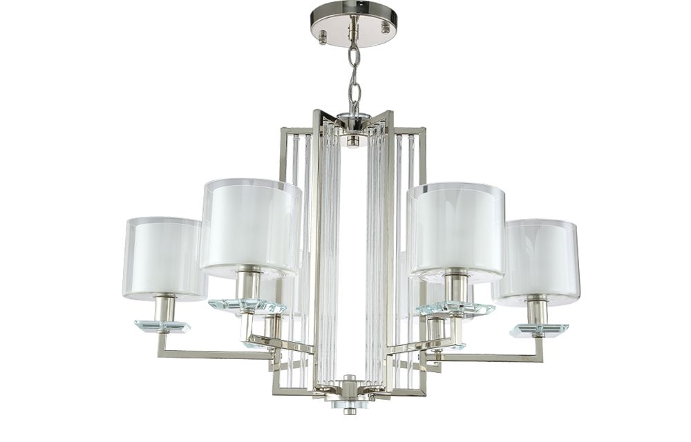 Подвесная люстра Crystallux NICOLAS NICOLAS SP-PL6 NICKEL/WHITE_CR