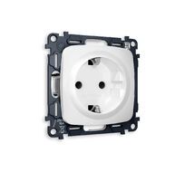 Розетка Ambrella Volt OMEGA с заземлением со шторками 2P+E 16A-250V QUANT MO127010_AMB