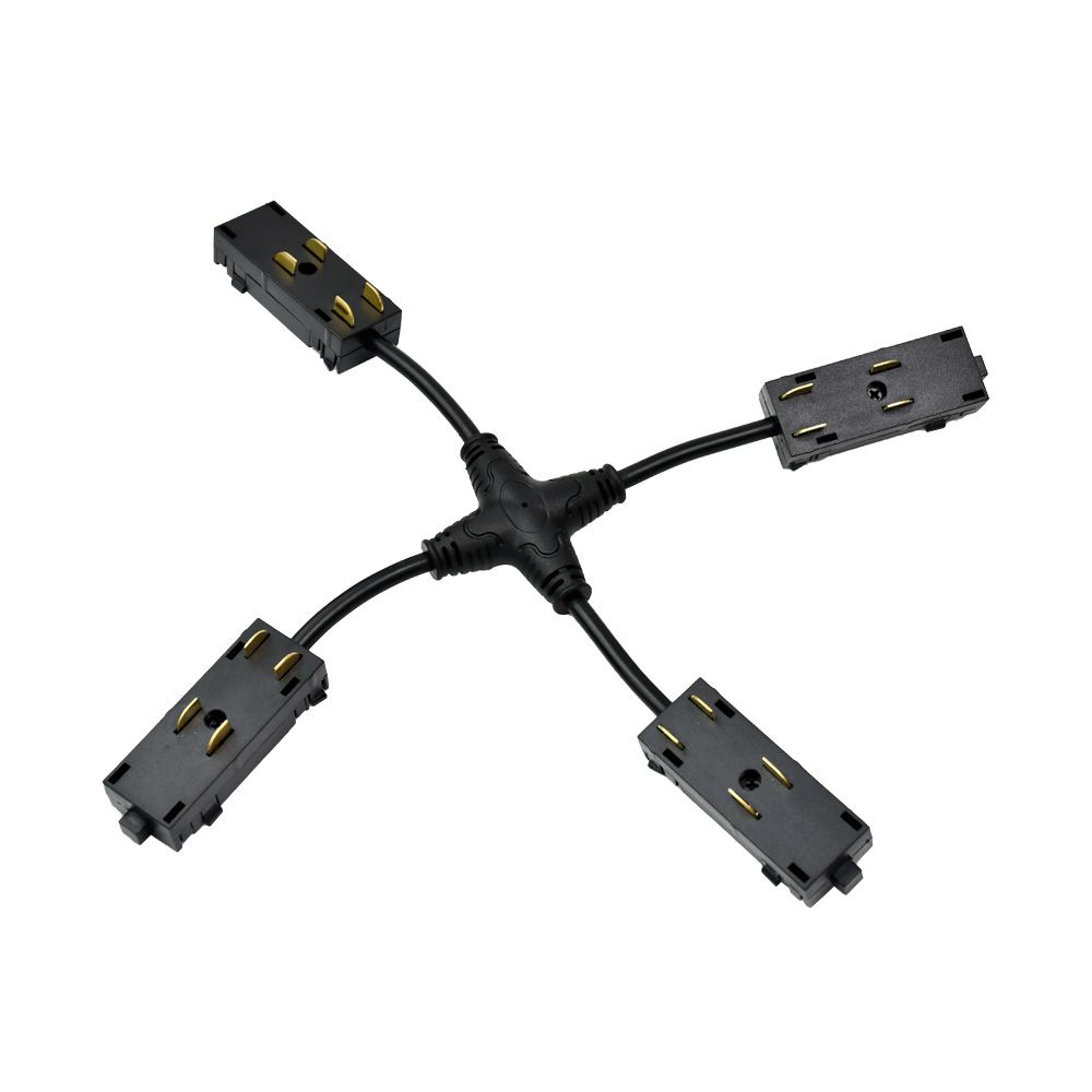 Гибкий Х-образный коннектор трека Denkirs SMART UNI TR2116-BK