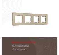 Рамка из поликарбоната на 4 поста Arte Milano 502.16-4.shampan
