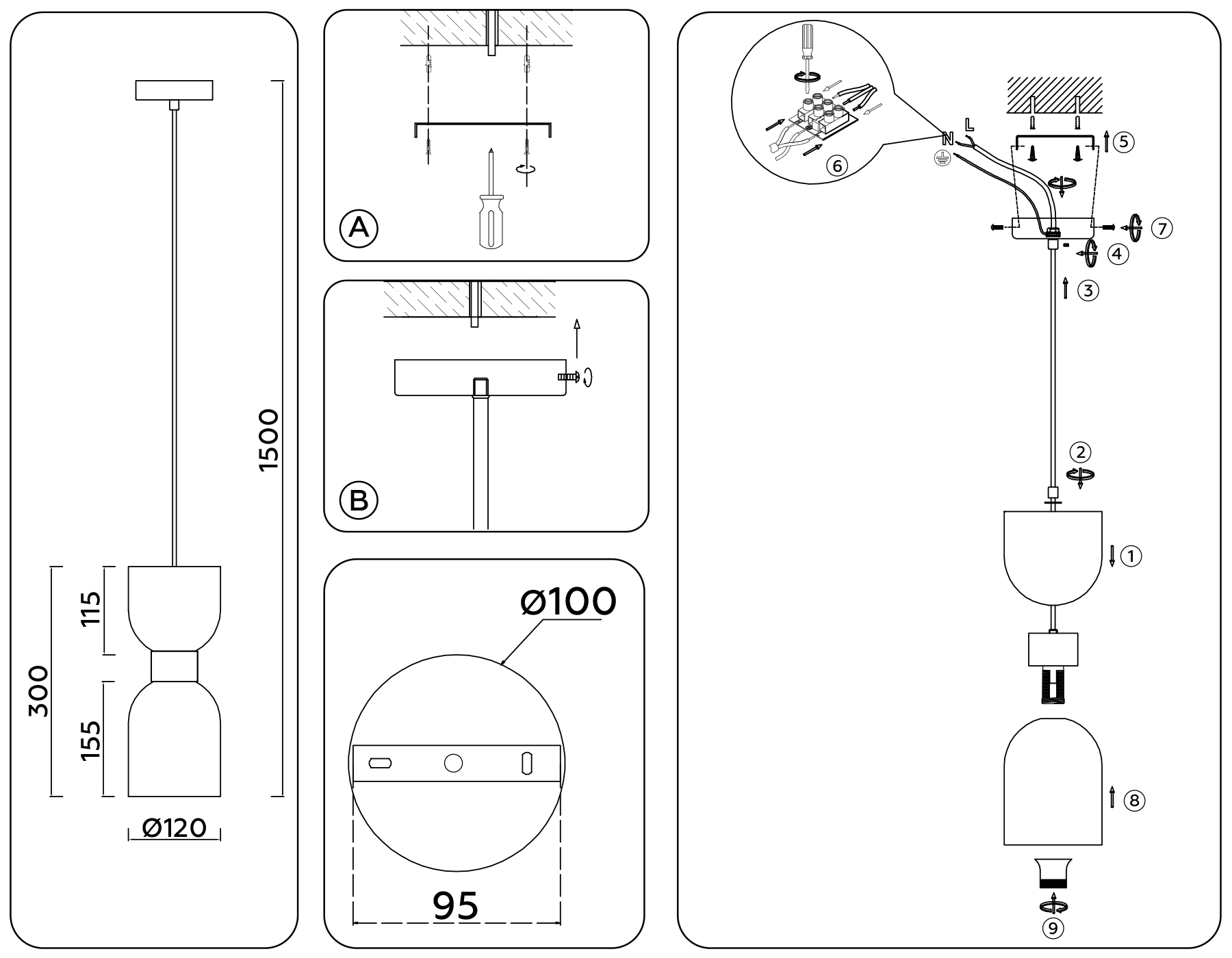 Подвесной светильник Ambrella Light Heigh Light HIGH LIGHT LH56091_AMB